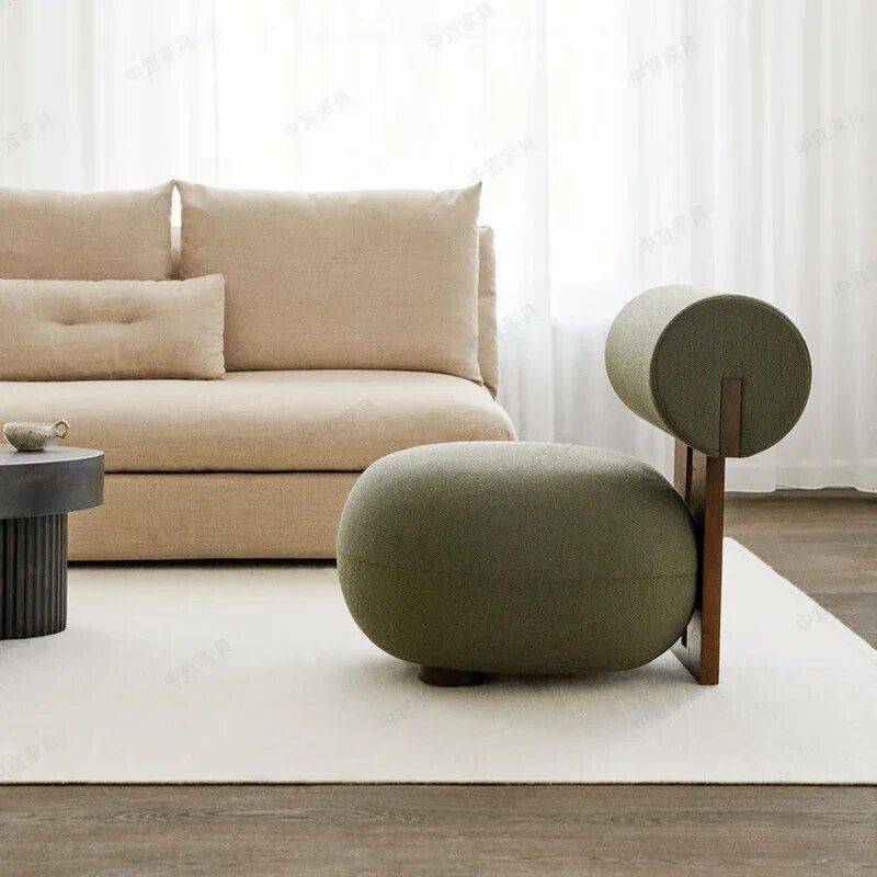 Modern Chic Cream Single Sofa Chair – Elegant Wood Crafted Living Room Accent Furniture Sofas & Chairs Color : White|Green|Gray Modern Chic Cream Single Sofa Chair - Elegant Wood Crafted Living Room Accent Furniture Sofas & Chairs Color : White|Green|Gray