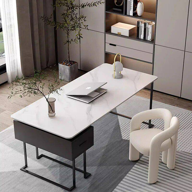 Modern European Metal Office Desk with Storage Drawers Furniture Office Furniture Color : Gray 120x60x75cm|Black 120x60x75cm Modern European Metal Office Desk with Storage Drawers Furniture Office Furniture Color : Gray 120x60x75cm|Black 120x60x75cm