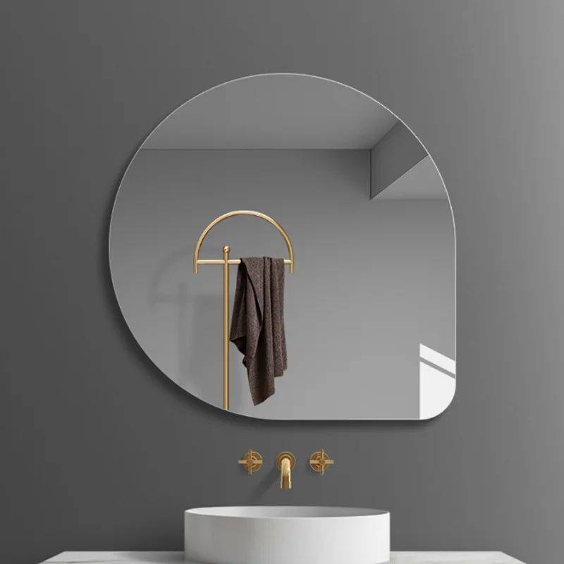 Modern Irregular Wall Mirror with LED Lighting – Frameless Cosmetic Vanity Mirror for Bathroom Bathroom Mirrors Size : 80x80cm|70x70cm|90x90cm Modern Irregular Wall Mirror with LED Lighting - Frameless Cosmetic Vanity Mirror for Bathroom Bathroom Mirrors Size : 80x80cm|70x70cm|90x90cm