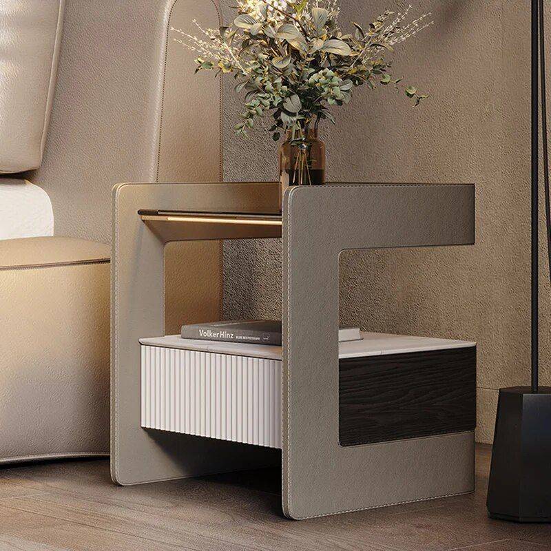 Modern Moroccan Minimalist Nightstand Bedside Tables Furniture Style : Warm Gray|Cold Gray|Blue|Brown|Green Modern Moroccan Minimalist Nightstand Bedside Tables Furniture Style : Warm Gray|Cold Gray|Blue|Brown|Green