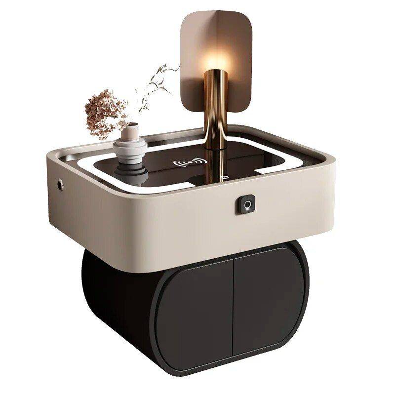 Modern Moroccan Minimalist Wooden Nightstand Bedside Tables Furniture Style : Cream|Gray|White Modern Moroccan Minimalist Wooden Nightstand Bedside Tables Furniture Style : Cream|Gray|White