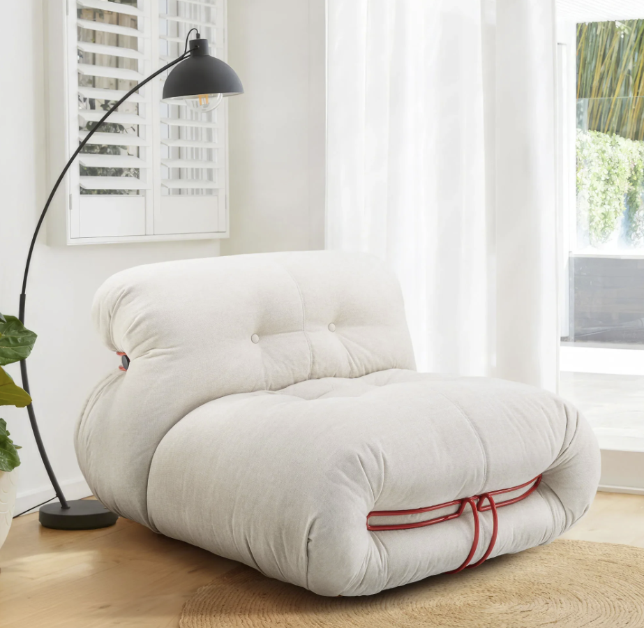 Modern Morocco Velvet Sofa Chair Furniture Sofas & Chairs Color : White|Orange Modern Morocco Velvet Sofa Chair Furniture Sofas & Chairs Color : White|Orange