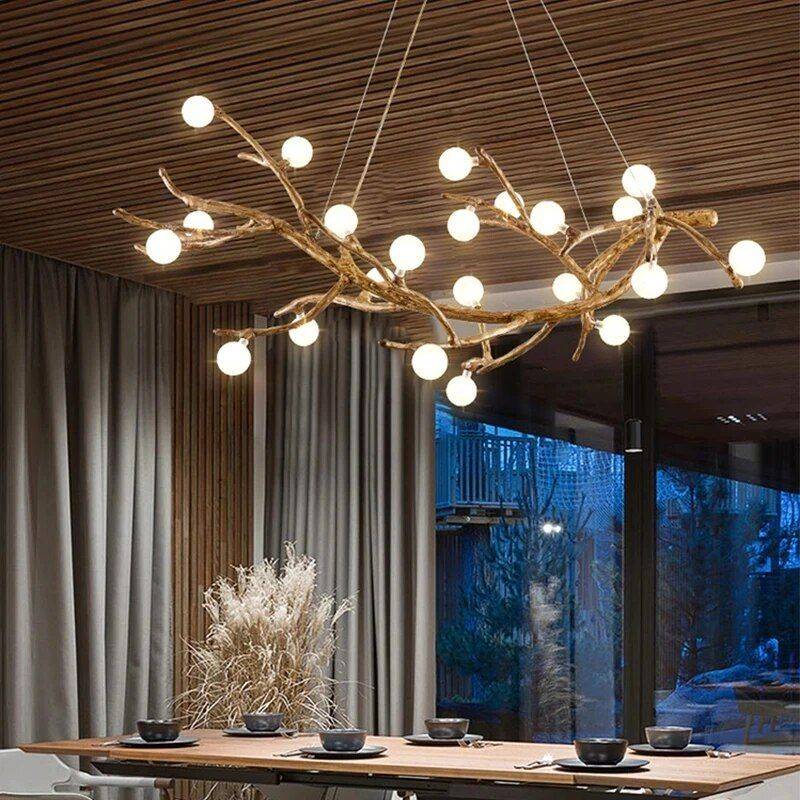 Modern Nordic LED Branch Chandelier – Vintage Tree Art Pendant Lighting Ceiling Lights Lighting Quantity : 12 lights|16 lights|22 lights Modern Nordic LED Branch Chandelier – Vintage Tree Art Pendant Lighting Ceiling Lights Lighting Quantity : 12 lights|16 lights|22 lights