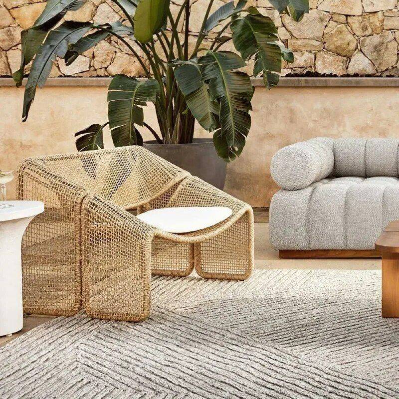 Modern Nordic Rattan Lounge Chair – Elegant Velvet Outdoor/Indoor Sofa Chair Furniture Sofas & Chairs Color : Rattan Modern Nordic Rattan Lounge Chair - Elegant Velvet Outdoor/Indoor Sofa Chair Furniture Sofas & Chairs Color : Rattan