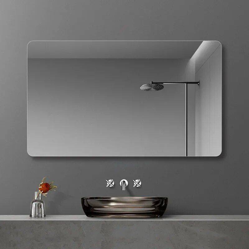 Modern Nordic Rectangle Shaving & Makeup Mirror with LED Light and Anti-Fog Feature Bathroom Mirrors Style : 1|2 