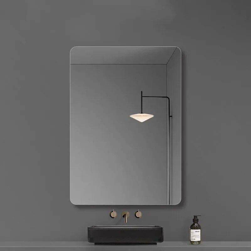 Modern Nordic Rectangle Shaving & Makeup Mirror with LED Light and Anti-Fog Feature Bathroom Mirrors Style : 1|2 