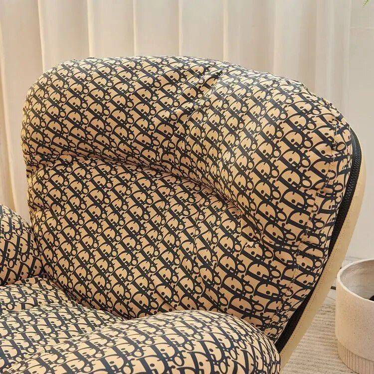 Modern Nordic Snail Rocking Chair – Luxury Chaise Lounge for Living Room and Balcony Furniture Sofas & Chairs Color : Yellow|Orange|White|Grid Modern Nordic Snail Rocking Chair - Luxury Chaise Lounge for Living Room and Balcony Furniture Sofas & Chairs Color : Yellow|Orange|White|Grid