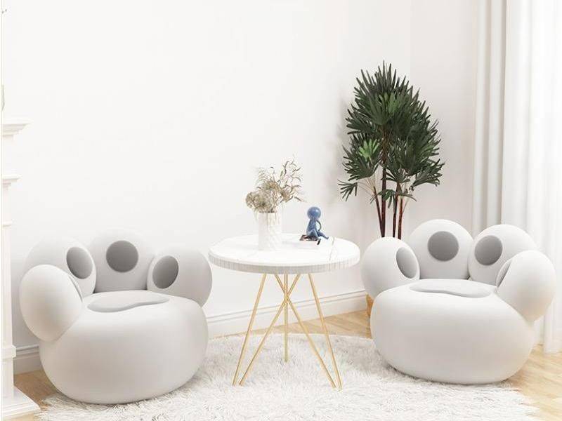 Modern Nordic-Style Lounge Chair - Elegant, Comfortable Living Room Furniture Furniture Sofas & Chairs Color : Grey/Pink|White|Grey/Grey|Pink|Green 