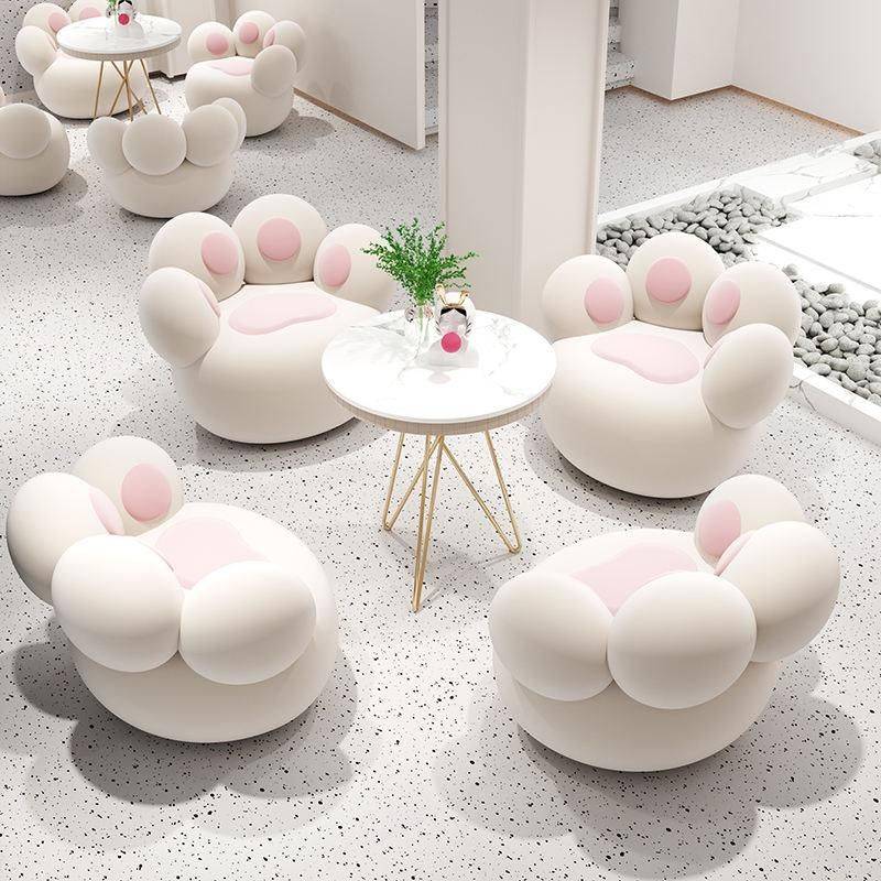 Modern Nordic-Style Lounge Chair - Elegant, Comfortable Living Room Furniture Furniture Sofas & Chairs Color : Grey/Pink|White|Grey/Grey|Pink|Green 