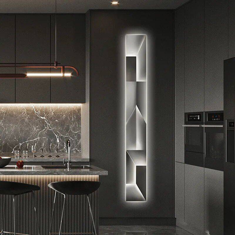 Modern Rectangular Indoor Painting LED Wall Lamp Lighting Wall Lamps Lampshade Color : Style 1|Style 2|Style 3|Style 4 Modern Rectangular Indoor Painting LED Wall Lamp Lighting Wall Lamps Lampshade Color : Style 1|Style 2|Style 3|Style 4