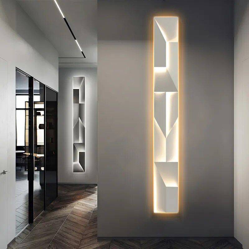 Modern Rectangular Indoor Painting LED Wall Lamp Lighting Wall Lamps Lampshade Color : Style 1|Style 2|Style 3|Style 4 Modern Rectangular Indoor Painting LED Wall Lamp Lighting Wall Lamps Lampshade Color : Style 1|Style 2|Style 3|Style 4
