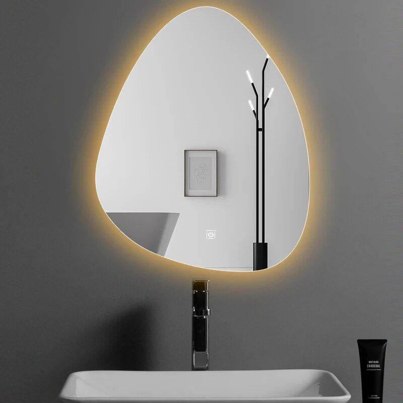 Modern Rectangular Smart LED Bathroom Mirror with Bluetooth Speaker & Adjustable Light Bathroom Mirrors Type : 1 Modern Rectangular Smart LED Bathroom Mirror with Bluetooth Speaker & Adjustable Light Bathroom Mirrors Type : 1