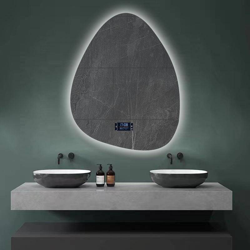 Modern Rectangular Smart LED Bathroom Mirror with Bluetooth Speaker & Adjustable Light Bathroom Mirrors Type : 1 Modern Rectangular Smart LED Bathroom Mirror with Bluetooth Speaker & Adjustable Light Bathroom Mirrors Type : 1