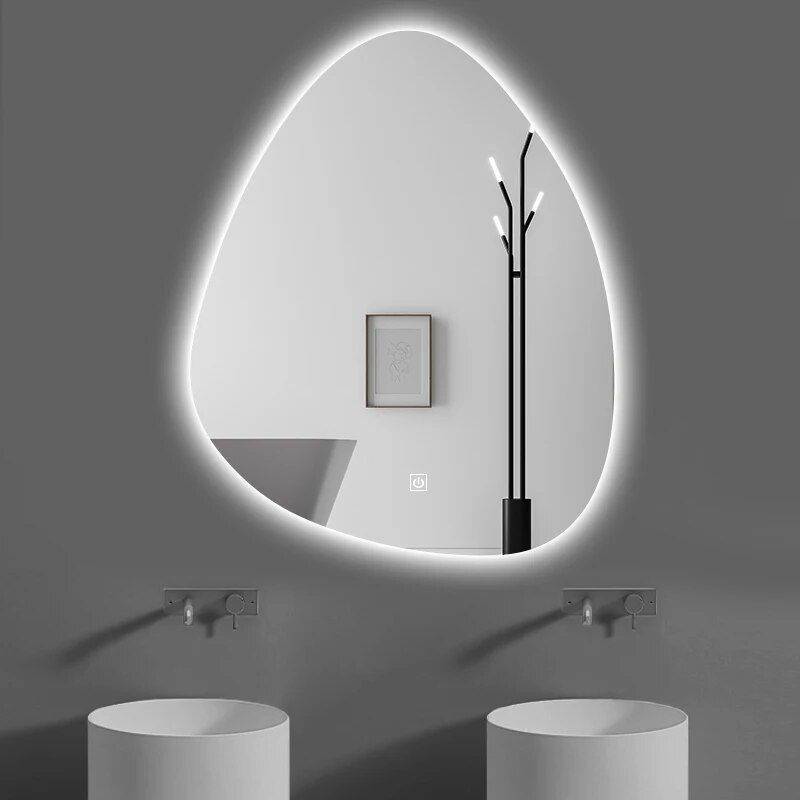Modern Rectangular Smart LED Bathroom Mirror with Bluetooth Speaker & Adjustable Light Bathroom Mirrors Type : 1 Modern Rectangular Smart LED Bathroom Mirror with Bluetooth Speaker & Adjustable Light Bathroom Mirrors Type : 1