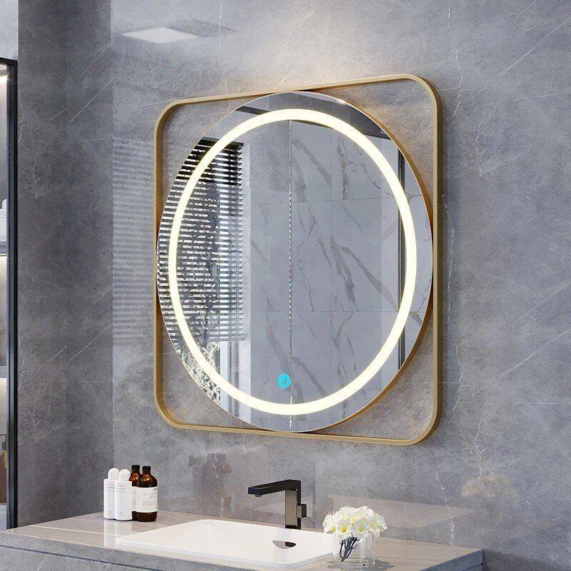 Modern Round LED Illuminated Bathroom Mirror – Fogless Touch Control, 8-inch Aluminum Frame Bathroom Mirrors Type : 60cm Gold|60cm Black|50cm Black|50cm Gold|70cm Black|70cm Gold Modern Round LED Illuminated Bathroom Mirror - Fogless Touch Control, 8-inch Aluminum Frame Bathroom Mirrors Type : 60cm Gold|60cm Black|50cm Black|50cm Gold|70cm Black|70cm Gold
