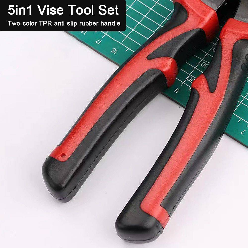 Multifunctional 5 in 1 Pliers Steel Wire Pliers Car Repair & Specialty Tools Color : Red Multifunctional 5 in 1 Pliers Steel Wire Pliers Car Repair & Specialty Tools Color : Red