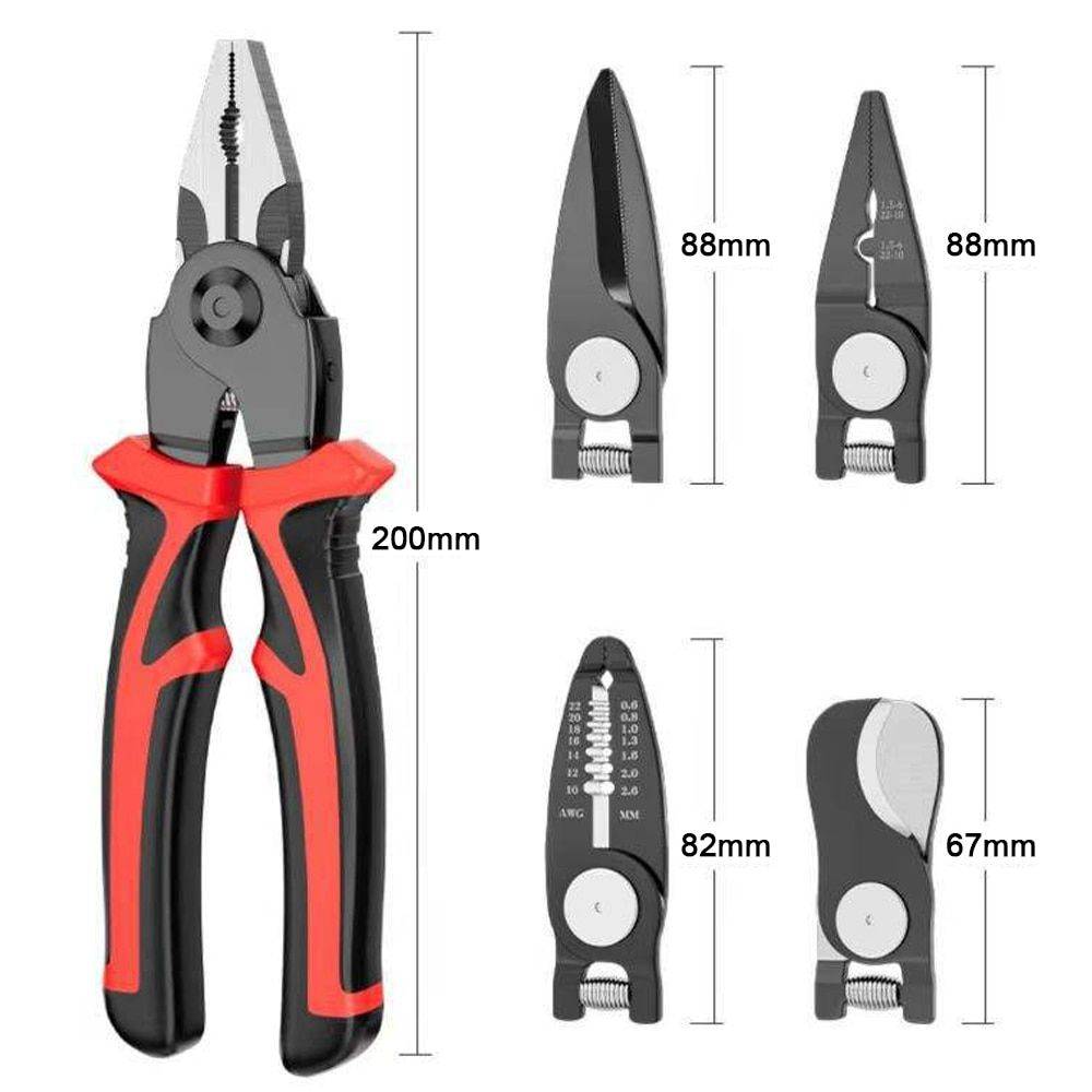 Multifunctional 5 in 1 Pliers Steel Wire Pliers Car Repair & Specialty Tools Color : Red Multifunctional 5 in 1 Pliers Steel Wire Pliers Car Repair & Specialty Tools Color : Red
