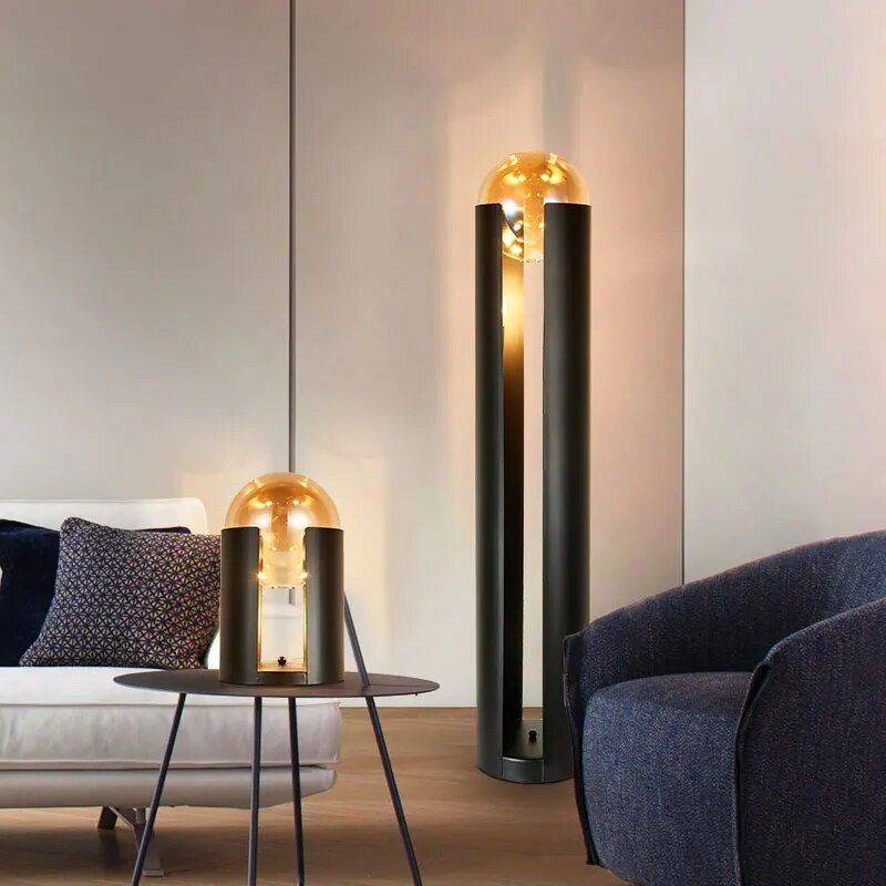 Nordic Modern Personality Glass Led Lamp Floor Lamps Lighting Lampshade Color : Amber D25 H143CM|Clear D25 H143CM|Amber D25 H43CM Nordic Modern Personality Glass Led Lamp Floor Lamps Lighting Lampshade Color : Amber D25 H143CM|Clear D25 H143CM|Amber D25 H43CM