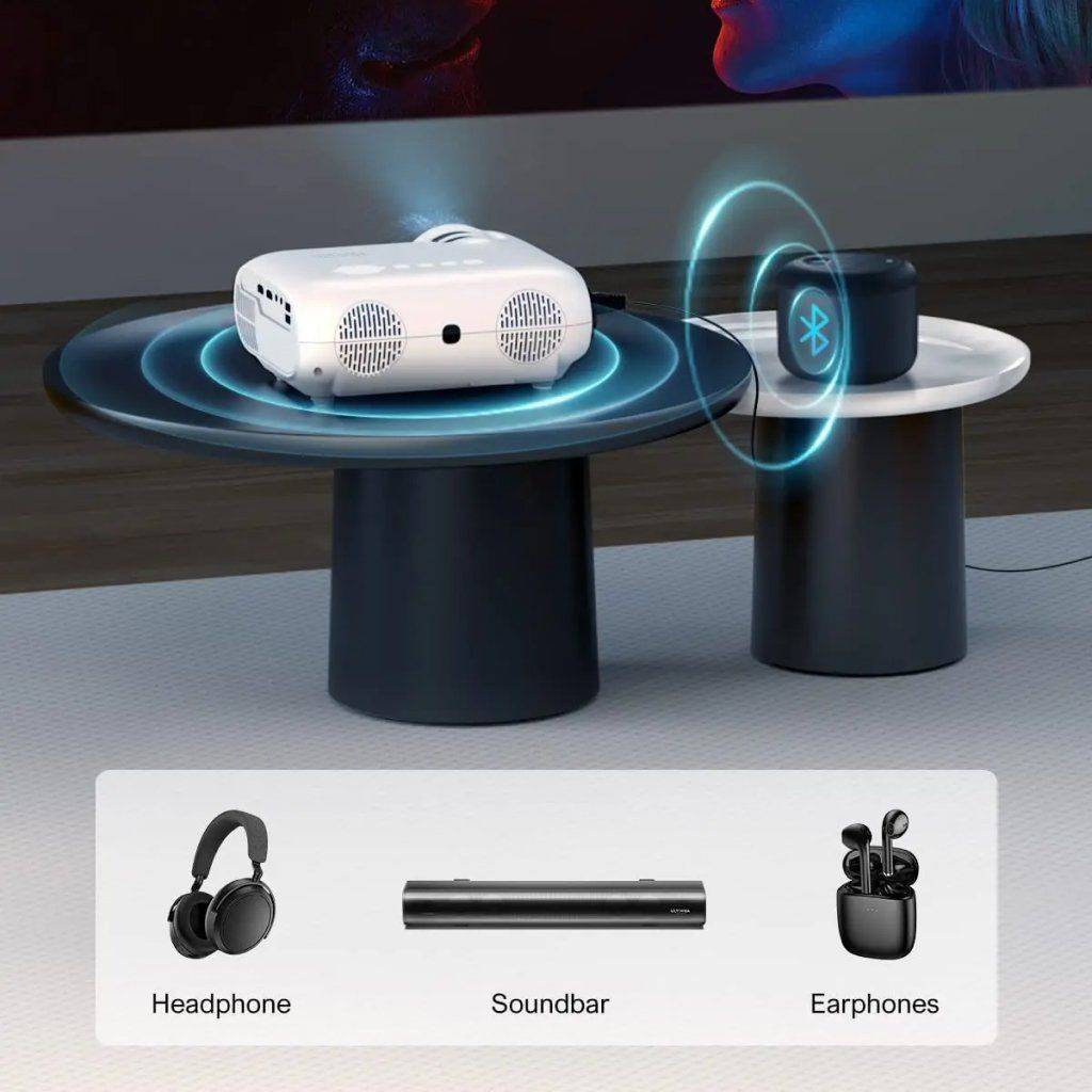 Portable Full HD 1080P Projector with 4K Support and Bluetooth 5.1 Home Electronics Projectors Portable Full HD 1080P Projector with 4K Support and Bluetooth 5.1 Home Electronics Projectors