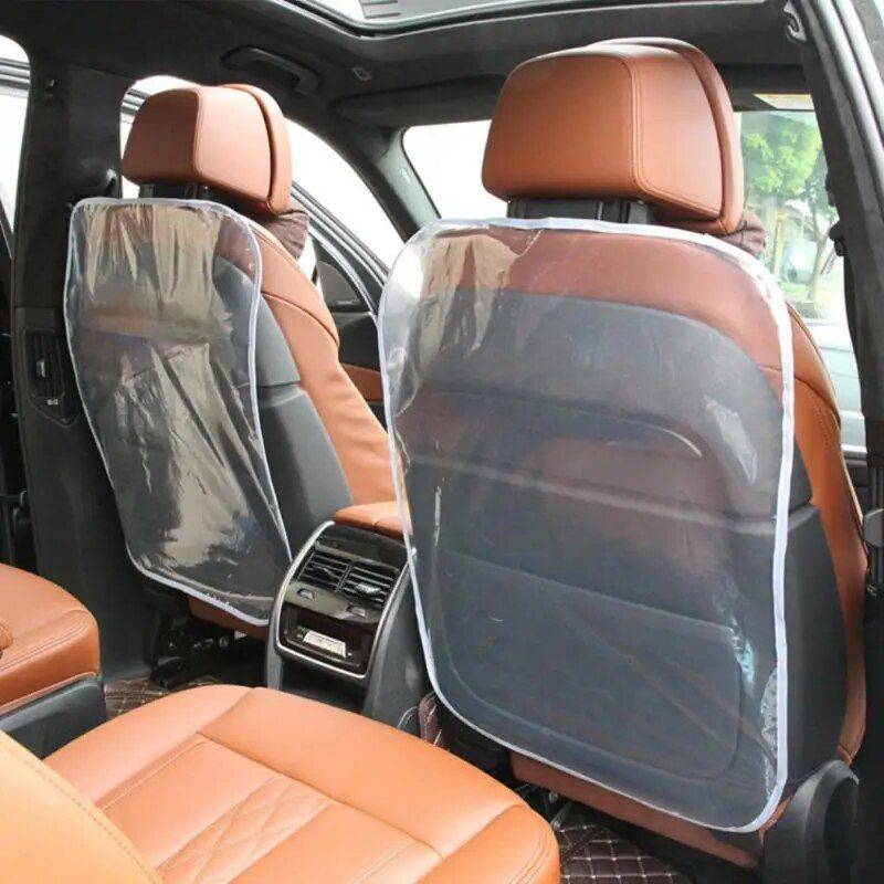 Protective Car Seat Back Cover for Kids - Scuff & Dirt Resistant, Easy-to-Clean, Universal Fit Car Organizers Color : Grey|Black 