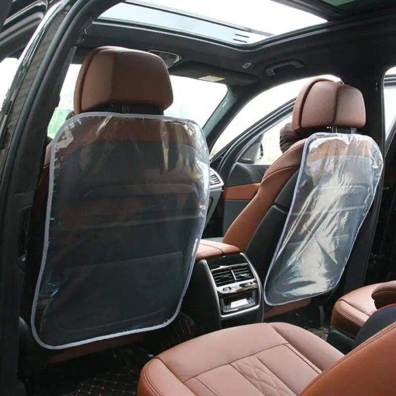 Protective Car Seat Back Cover for Kids - Scuff & Dirt Resistant, Easy-to-Clean, Universal Fit Car Organizers Color : Grey|Black 