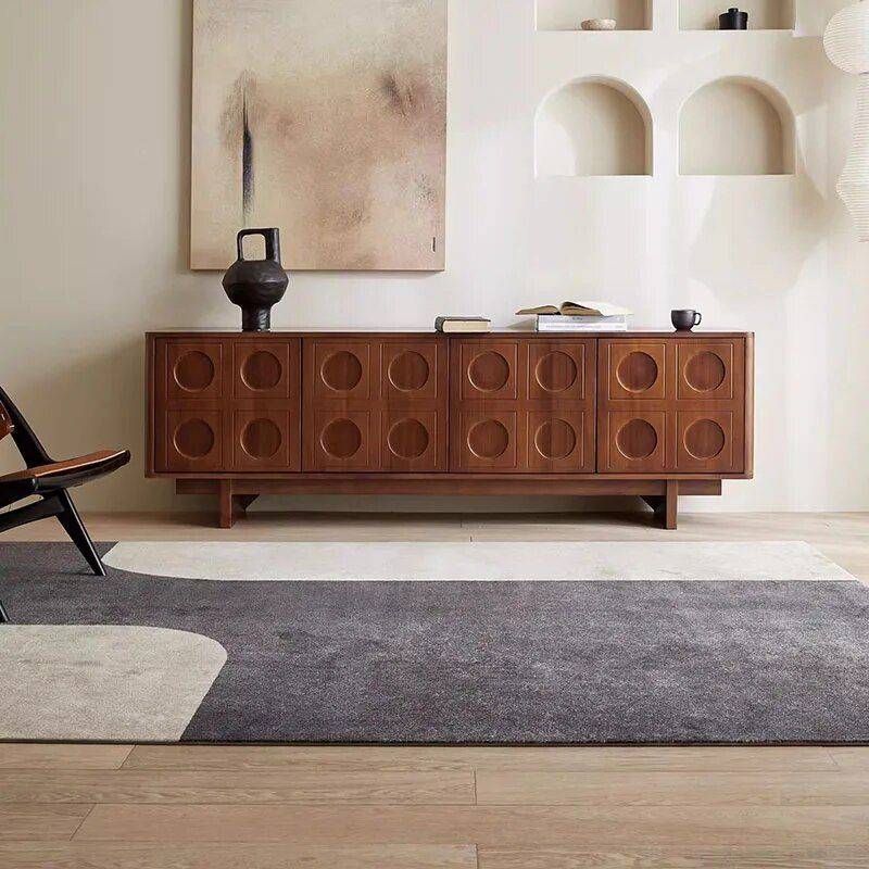 Scandinavian-Style Retro Wooden TV Stand Furniture Stands & Console Tables Color : 2m Brown|2m Black Scandinavian-Style Retro Wooden TV Stand Furniture Stands & Console Tables Color : 2m Brown|2m Black