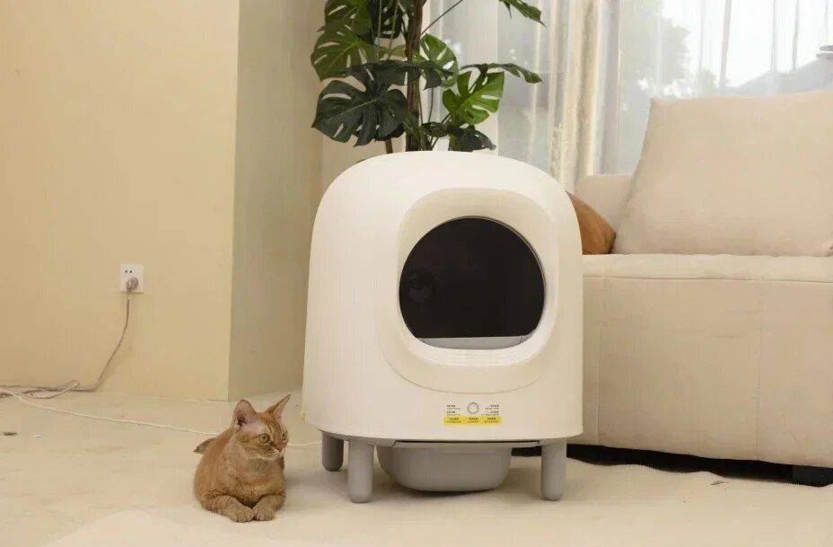 Smart Automatic Self-Cleaning Cat Litter Box with App Control & Eco-Friendly Design Pet Supplies Smart Litter Boxes Type : White Litter Box|With Mat 