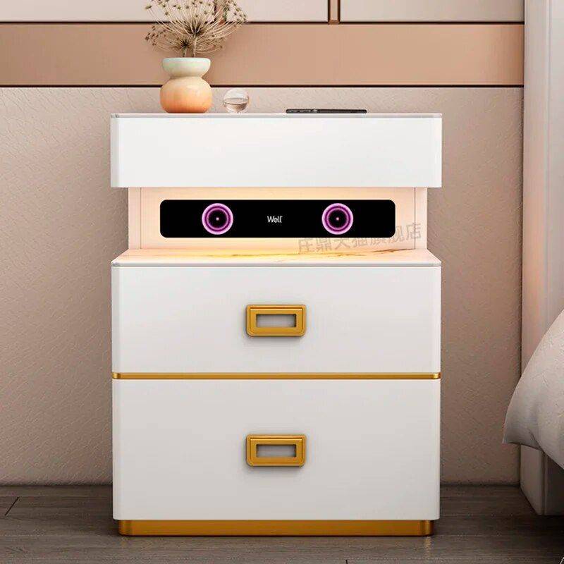 Smart Gamer Bedroom Cabinets Side Table Bedside Tables Furniture Color/Type : White/1|Light Gray/1|Dark Gray/1|White/2|Light Gray/2|Dark Gray/2 Smart Gamer Bedroom Cabinets Side Table Bedside Tables Furniture Color/Type : White/1|Light Gray/1|Dark Gray/1|White/2|Light Gray/2|Dark Gray/2