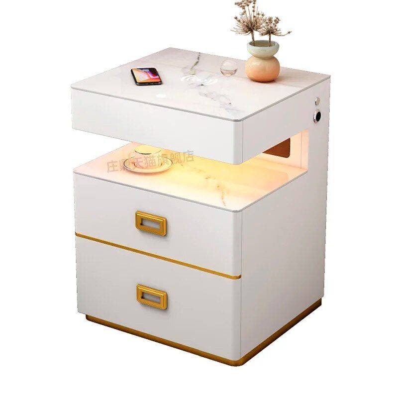 Smart Gamer Bedroom Cabinets Side Table Bedside Tables Furniture Color/Type : White/1|Light Gray/1|Dark Gray/1|White/2|Light Gray/2|Dark Gray/2 Smart Gamer Bedroom Cabinets Side Table Bedside Tables Furniture Color/Type : White/1|Light Gray/1|Dark Gray/1|White/2|Light Gray/2|Dark Gray/2