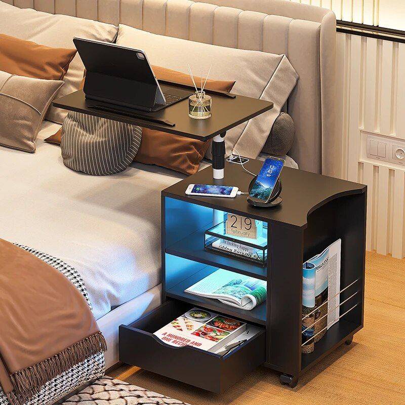 Smart Luxury Bedroom Nightstand Bedside Tables Furniture Style: 1 Smart Luxury Bedroom Nightstand Bedside Tables Furniture Style: 1