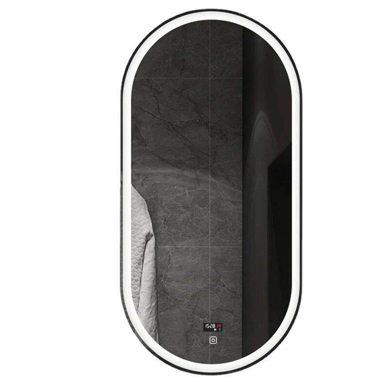 Smart Oval LED Illuminated Bathroom Mirror with Voice Control and Body Sensor Bathroom Mirrors Color : 70×135 (Monochrome)|70×135 (3 Colors)|70×135 (3 Colors+Display)|70×135 (3 Colors+Display+Body Sensor)|80×150 (Monochrome)|80×150 (3 Colors) Smart Oval LED Illuminated Bathroom Mirror with Voice Control and Body Sensor Bathroom Mirrors Color : 70x135 (Monochrome)|70x135 (3 Colors)|70x135 (3 Colors+Display)|70x135 (3 Colors+Display+Body Sensor)|80x150 (Monochrome)|80x150 (3 Colors)