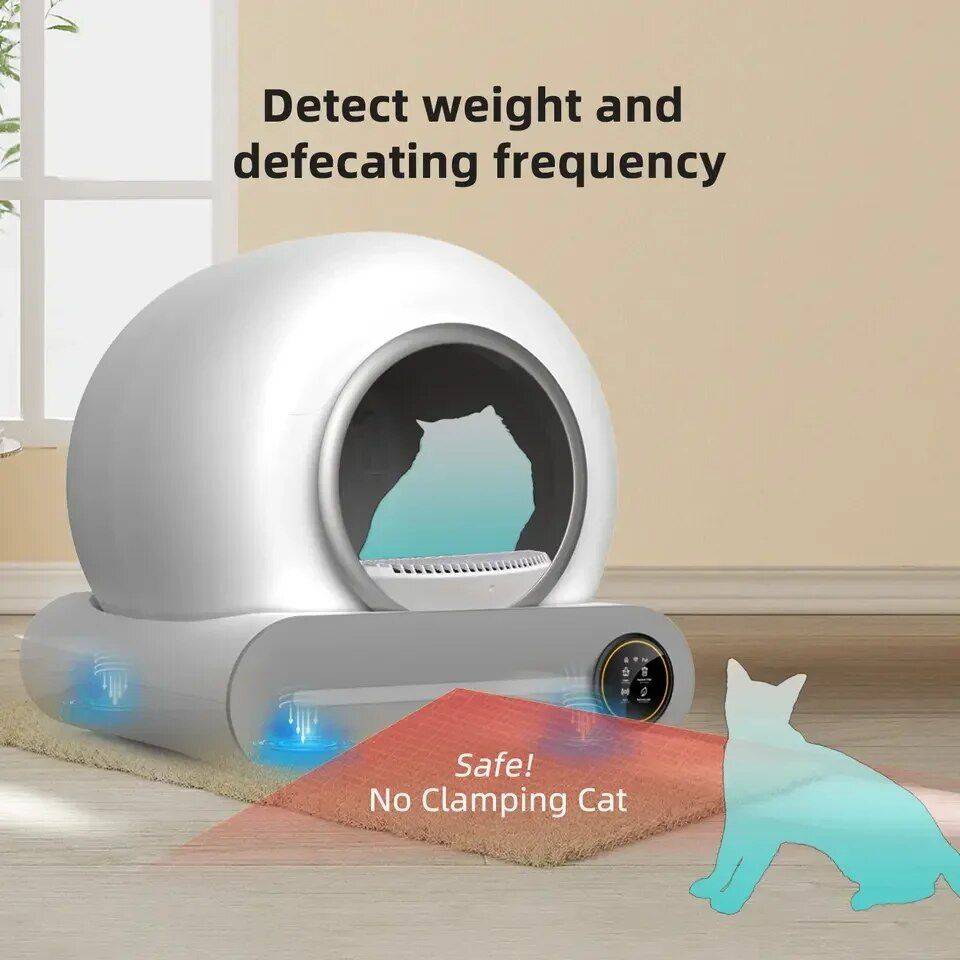 Smart Self-Cleaning Cat Litter Box with App Control and Ionic Deodorizer, 65L Pet Supplies Smart Litter Boxes Smart Self-Cleaning Cat Litter Box with App Control and Ionic Deodorizer, 65L Pet Supplies Smart Litter Boxes