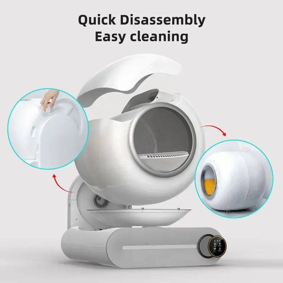 Smart Self-Cleaning Cat Litter Box with App Control and Ionic Deodorizer, 65L Pet Supplies Smart Litter Boxes Smart Self-Cleaning Cat Litter Box with App Control and Ionic Deodorizer, 65L Pet Supplies Smart Litter Boxes