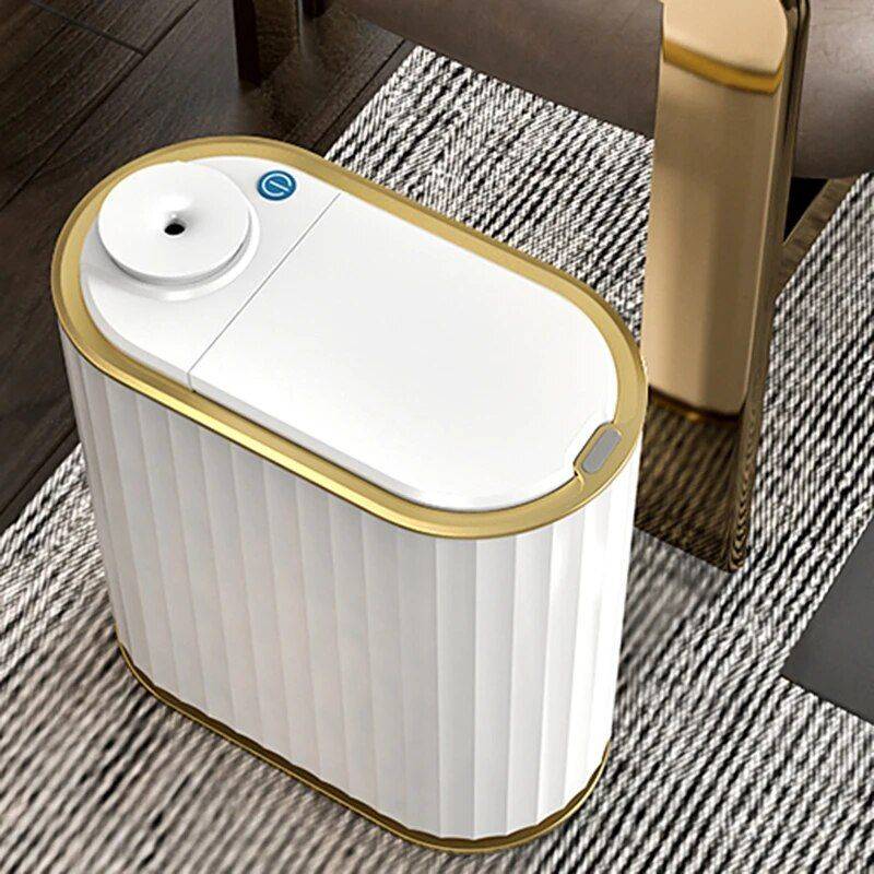 Smart Touchless Sensor Trash Can – Eco-Friendly Electric Garbage Bin Home Electronics Smart Home Color : White Smart Touchless Sensor Trash Can - Eco-Friendly Electric Garbage Bin Home Electronics Smart Home Color : White