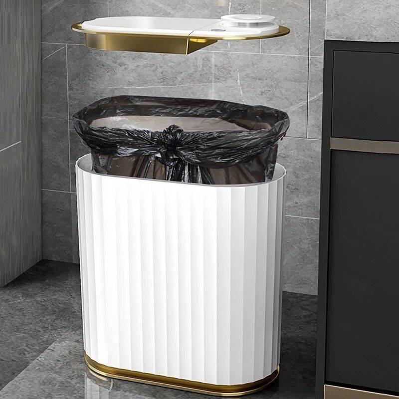 Smart Touchless Sensor Trash Can – Eco-Friendly Electric Garbage Bin Home Electronics Smart Home Color : White Smart Touchless Sensor Trash Can - Eco-Friendly Electric Garbage Bin Home Electronics Smart Home Color : White