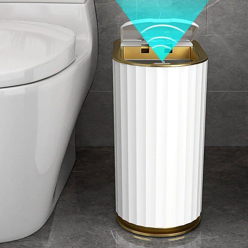 Smart Touchless Sensor Trash Can – Eco-Friendly Electric Garbage Bin Home Electronics Smart Home Color : White Smart Touchless Sensor Trash Can - Eco-Friendly Electric Garbage Bin Home Electronics Smart Home Color : White