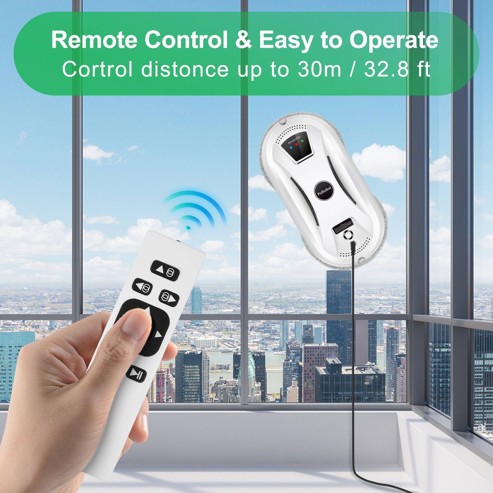 Smart Window Glass Cleaning Robot Advanced Technologies Robots Color : White Smart Window Glass Cleaning Robot Advanced Technologies Robots Color : White