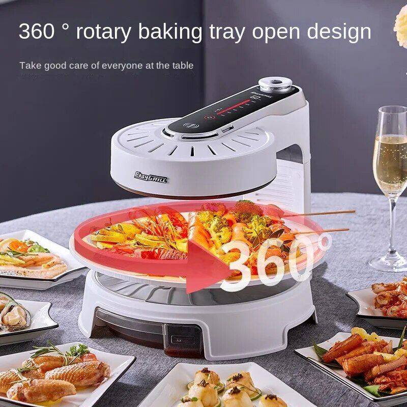 Smokeless Electric Grill Griddle Combo – Indoor Barbecue with Adjustable Temperature Grills Kitchen Color : White Smokeless Electric Grill Griddle Combo - Indoor Barbecue with Adjustable Temperature Grills Kitchen Color : White