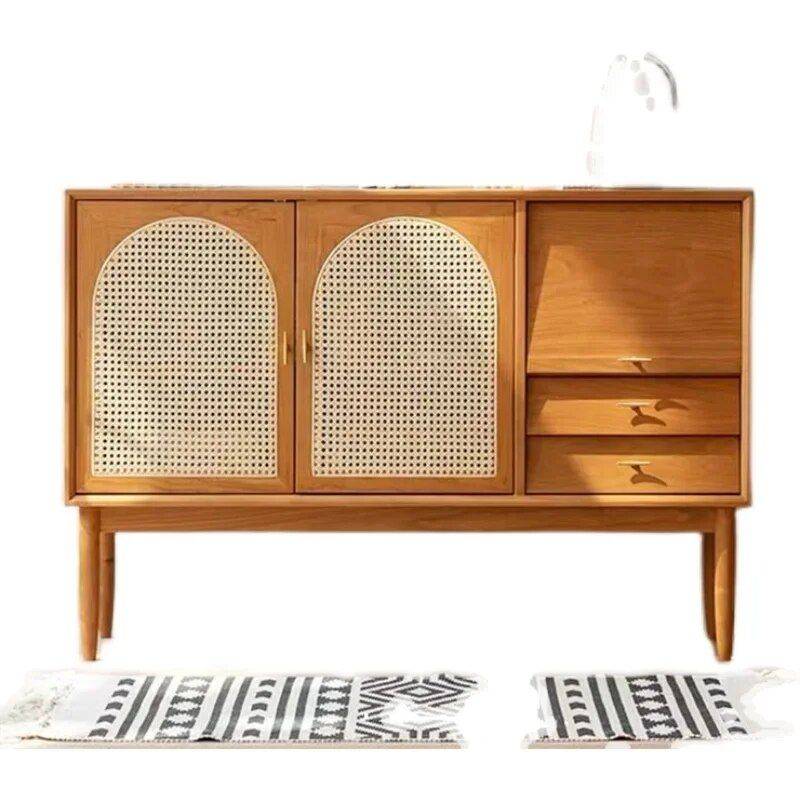 Solid Wood Japanese Rattan Tea and Book Cabinet: Modern Elegance for Your Home Furniture Storage Type : Complete rattan (130cm)|Complete rattan (150cm)|With glass (130cm)|With glass (150cm) Solid Wood Japanese Rattan Tea and Book Cabinet: Modern Elegance for Your Home Furniture Storage Type : Complete rattan (130cm)|Complete rattan (150cm)|With glass (130cm)|With glass (150cm)