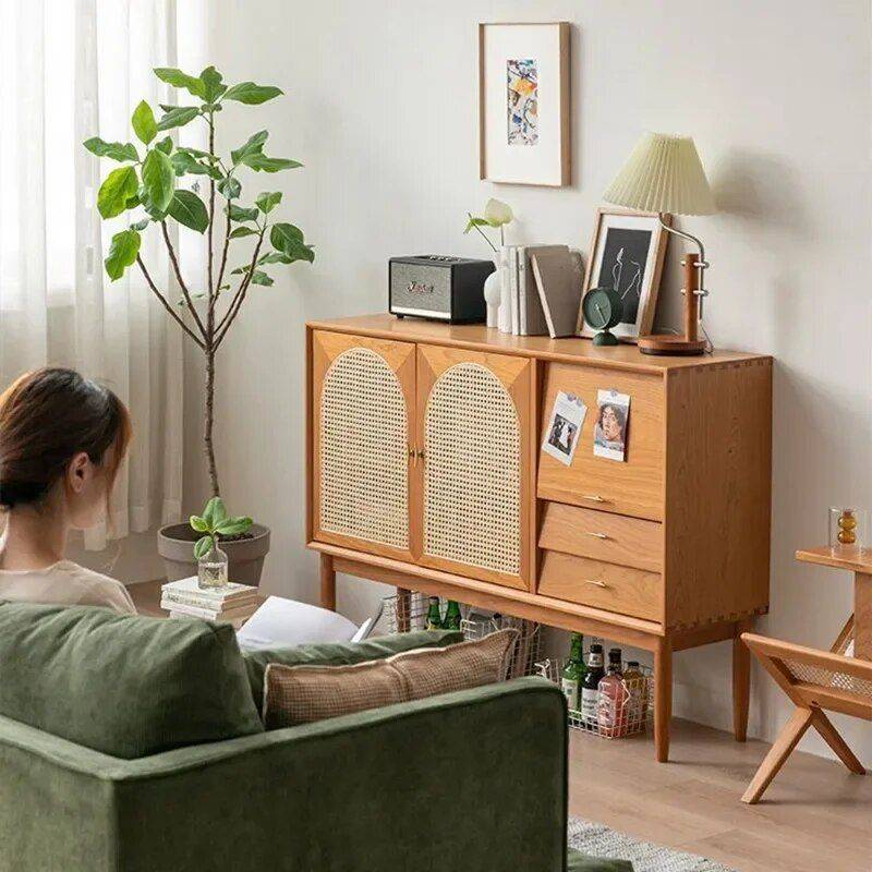 Solid Wood Japanese Rattan Tea and Book Cabinet: Modern Elegance for Your Home Furniture Storage Type : Complete rattan (130cm)|Complete rattan (150cm)|With glass (130cm)|With glass (150cm) Solid Wood Japanese Rattan Tea and Book Cabinet: Modern Elegance for Your Home Furniture Storage Type : Complete rattan (130cm)|Complete rattan (150cm)|With glass (130cm)|With glass (150cm)