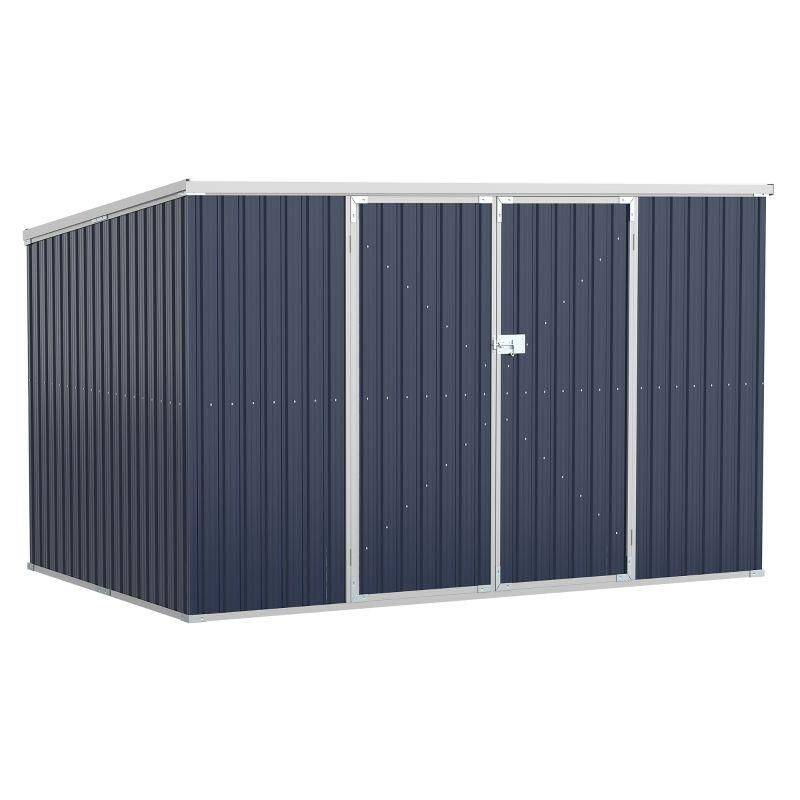 Spacious 11×6 ft Steel Garden Shed – Outdoor Utility Storage with Double Lockable Doors, Dark Grey Patio, Lawn & Garden Storage Sheds Spacious 11x6 ft Steel Garden Shed - Outdoor Utility Storage with Double Lockable Doors, Dark Grey Patio, Lawn & Garden Storage Sheds