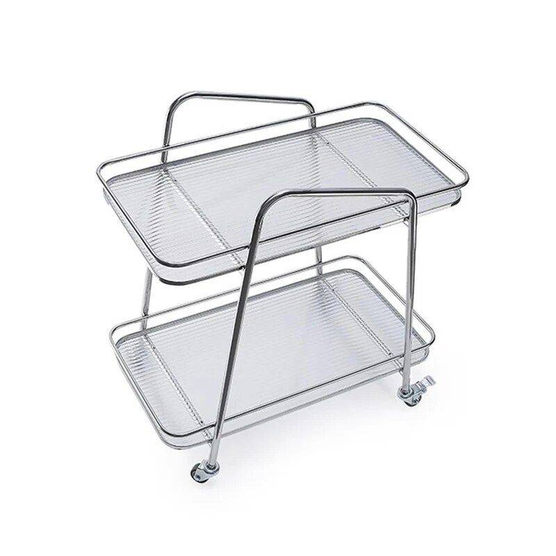 Stainless Steel Kitchen Storage Trolley with Wheels Furniture Storage Color : 65x38x69cm Stainless Steel Kitchen Storage Trolley with Wheels Furniture Storage Color : 65x38x69cm