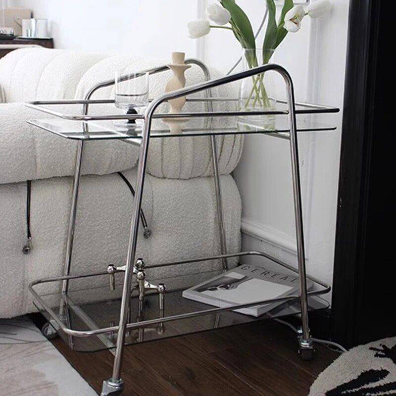 Stainless Steel Kitchen Storage Trolley with Wheels Furniture Storage Color : 65x38x69cm Stainless Steel Kitchen Storage Trolley with Wheels Furniture Storage Color : 65x38x69cm