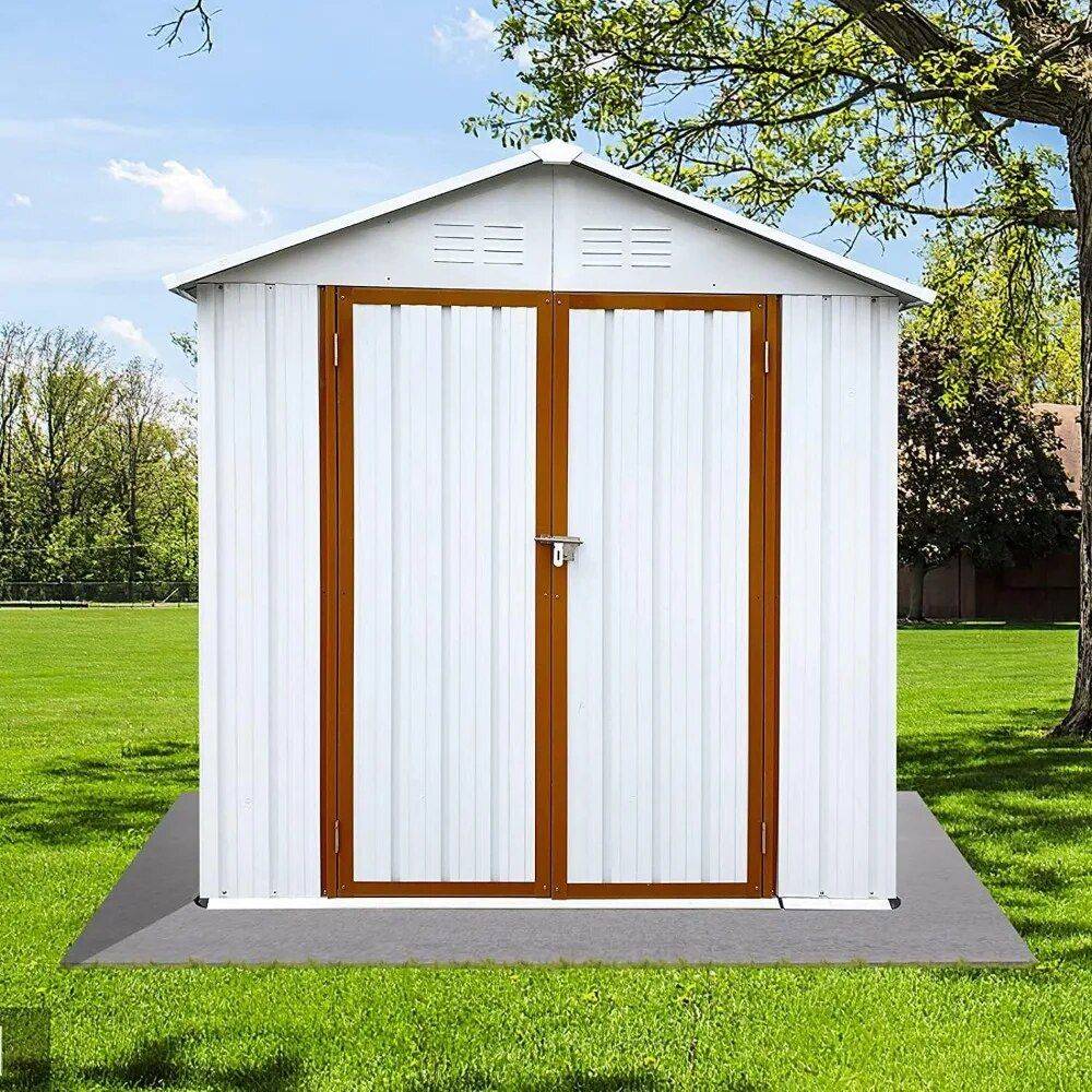 Sturdy 6×4 FT Metal Outdoor Storage Shed for Garden, Bike, and Tools Patio, Lawn & Garden Storage Sheds Sturdy 6x4 FT Metal Outdoor Storage Shed for Garden, Bike, and Tools Patio, Lawn & Garden Storage Sheds