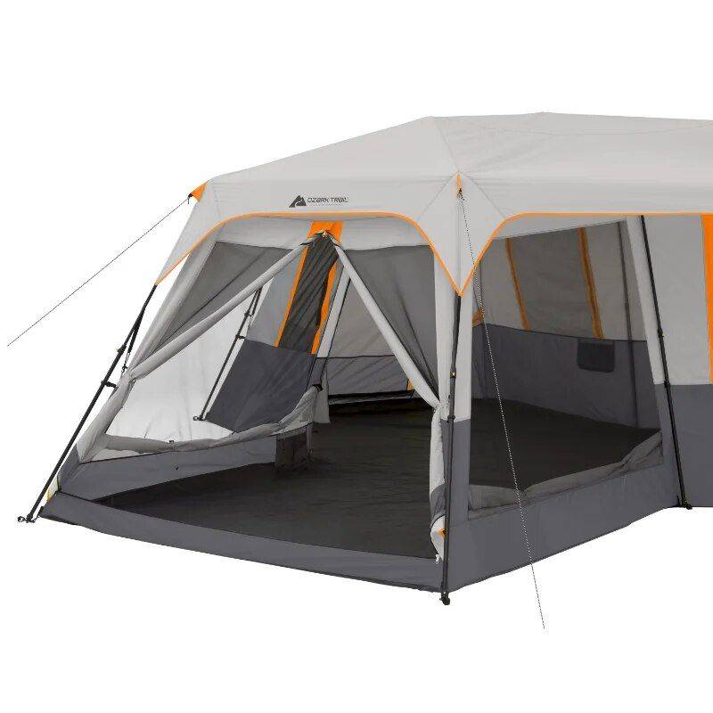 Ultimate Family Camping: 12-Person 3-Room Instant Cabin Tent with Screen Room Patio, Lawn & Garden Tents & Hardtops Color : Gray Ultimate Family Camping: 12-Person 3-Room Instant Cabin Tent with Screen Room Patio, Lawn & Garden Tents & Hardtops Color : Gray