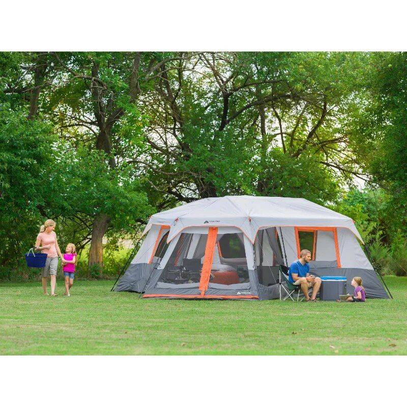 Ultimate Family Camping: 12-Person 3-Room Instant Cabin Tent with Screen Room Patio, Lawn & Garden Tents & Hardtops Color : Gray Ultimate Family Camping: 12-Person 3-Room Instant Cabin Tent with Screen Room Patio, Lawn & Garden Tents & Hardtops Color : Gray