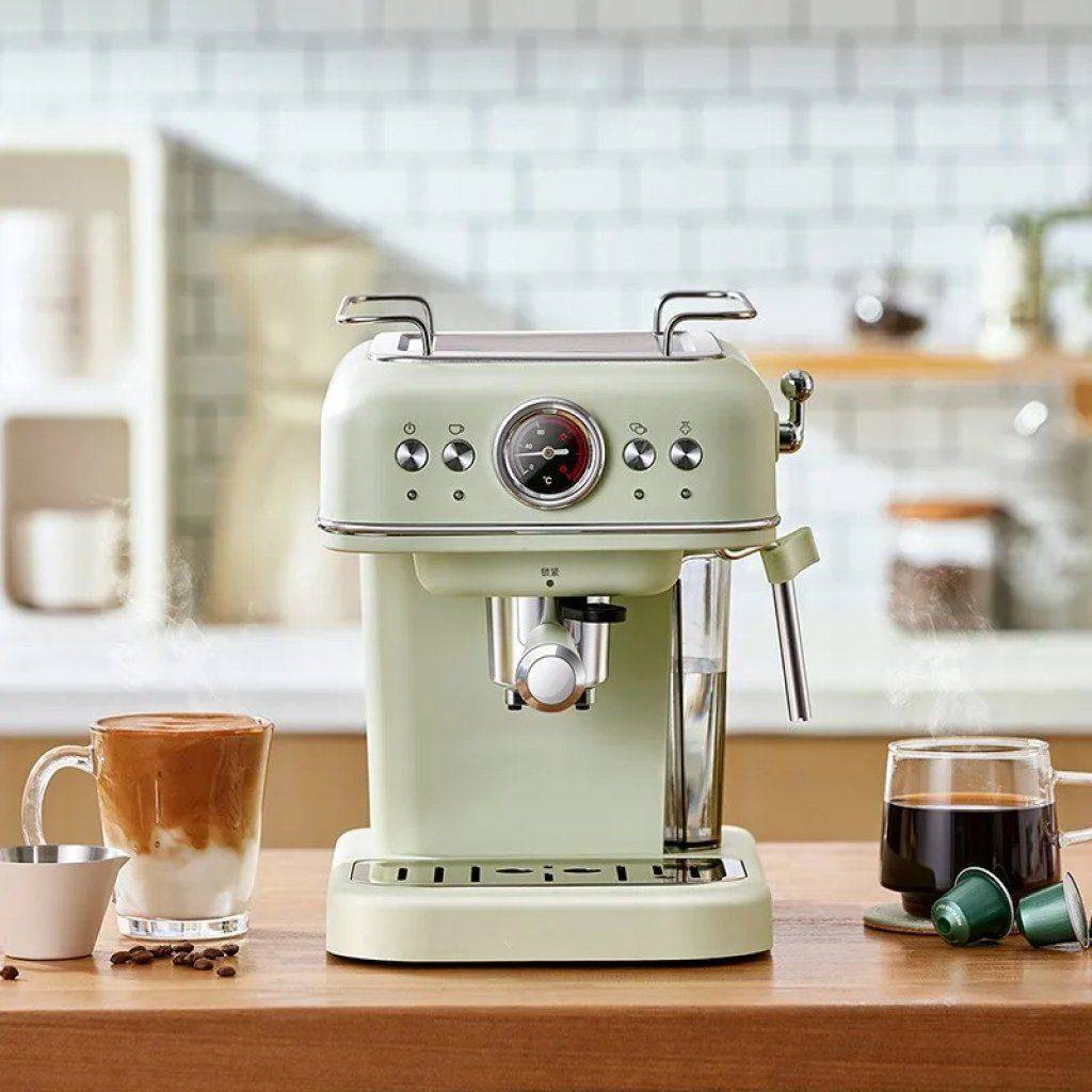 Unique Automatic Espresso & Cappuccino Machine with Milk Frother Coffee Brewing Kitchen Color : Green 