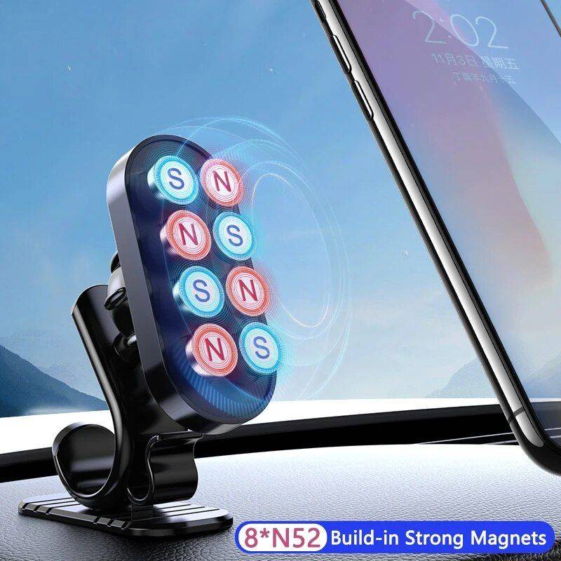 Universal Magnetic Car Phone Holder Car Organizers Color : Black 