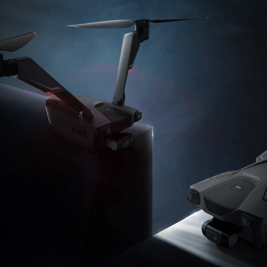 V-Coptr Falcon V-Shaped Bi-Copter with 4K Camera and 3-Axis Gimbal Advanced Technologies Drones Color : Black V-Coptr Falcon V-Shaped Bi-Copter with 4K Camera and 3-Axis Gimbal Advanced Technologies Drones Color : Black