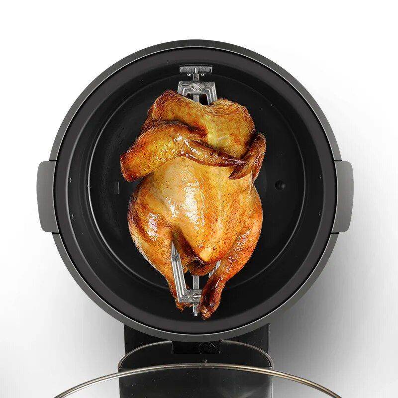 Versatile Air Fryer & Smart Baking Oven - 8L Multi-Function Electric Cooking Pot with BBQ Grill Rack Grills Kitchen Type : Computer |Mechanical  
